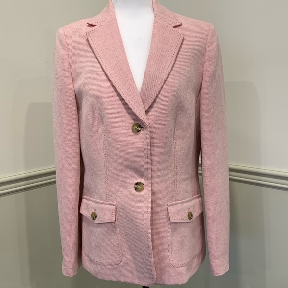 Lands’ End Textured Pink Blazer - Picture 1 of 7